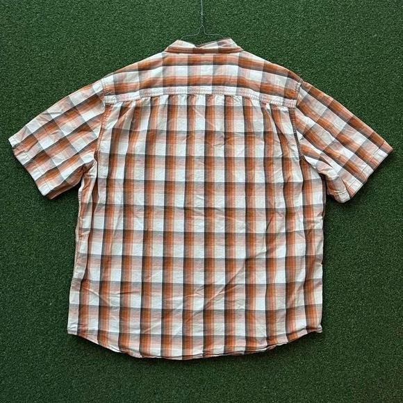 Carhartt Relaxed Fit Plaid Button Down Short Sleeve Shirt - Picture 3 of 6